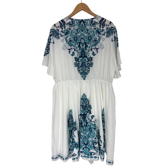 Bloomchic New Bandana Print Dress‎ with Pockets Size 26 4X Plus Size Summer - Picture 4 of 11